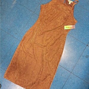 Derekheart- strapless dress with glitter